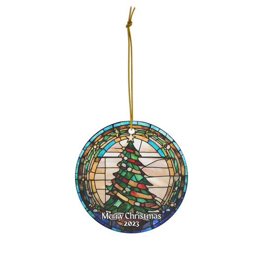 Stain Glass Christmas Ornament 2023 Keepsake