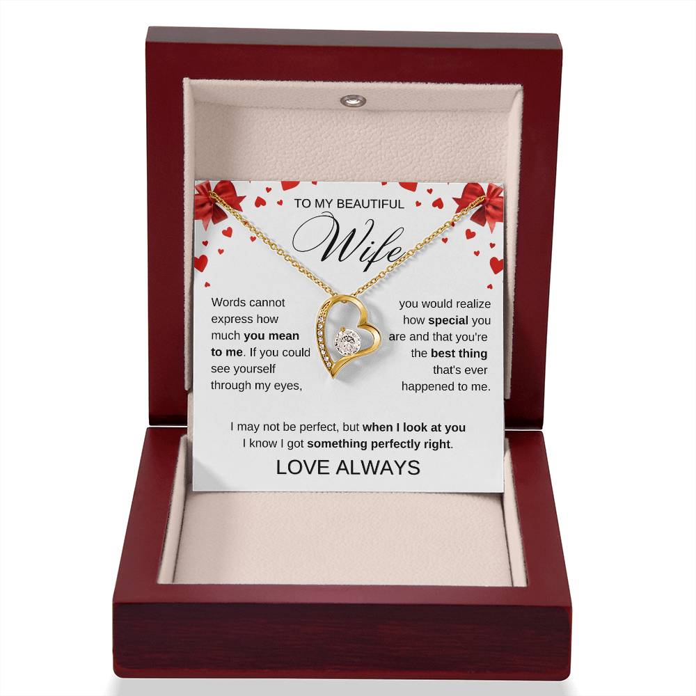 Beautiful Wife | Forever Love Necklace | Valentines Day