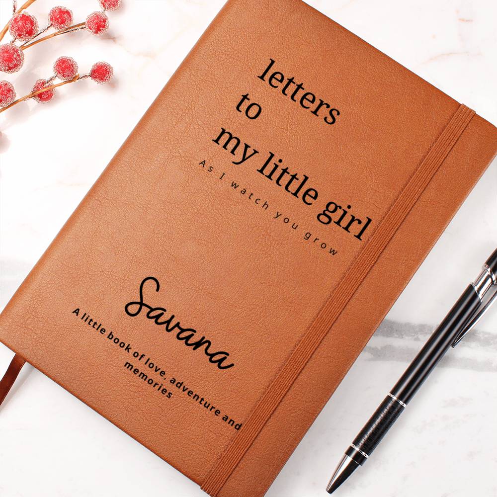 Letters To My Little Girl | Leather Journal Notebook | Keepsake