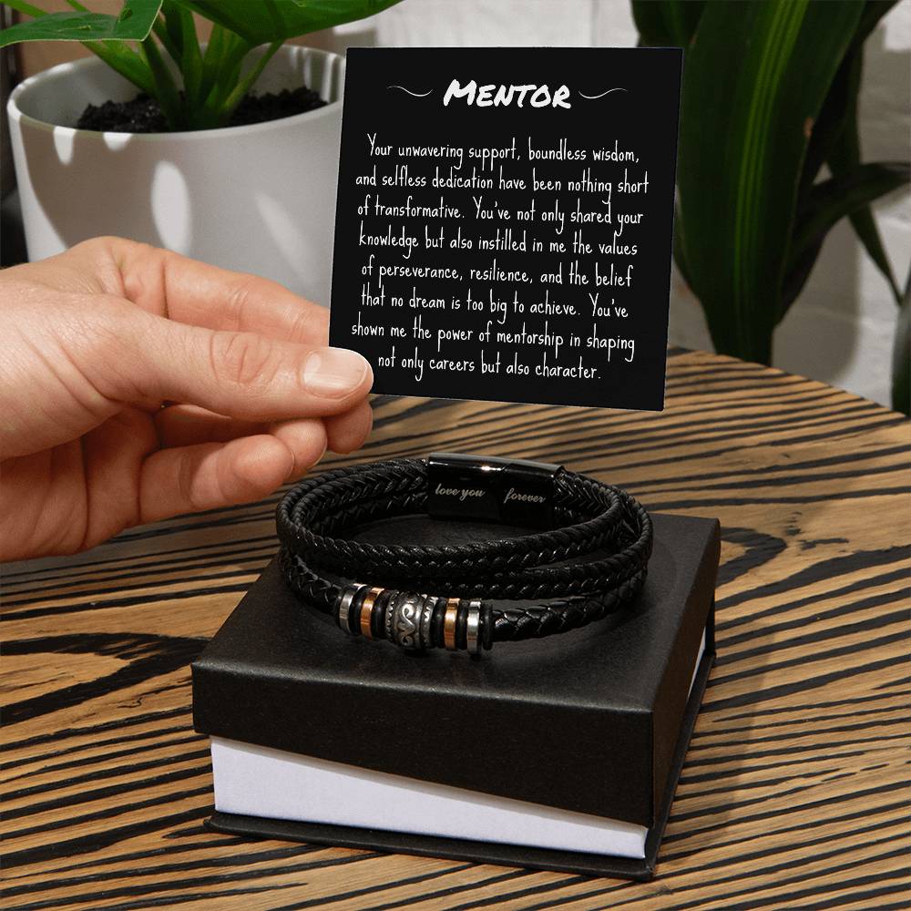 Mentor Bracelet Encouragement Gift Inspirational Motivational Jewelry, V5