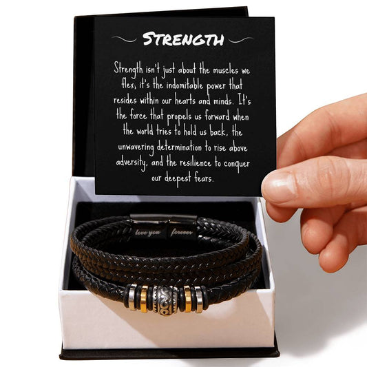 STRENGTH Bracelet Encouragement gift Inspirational Motivational Jewelry, V3
