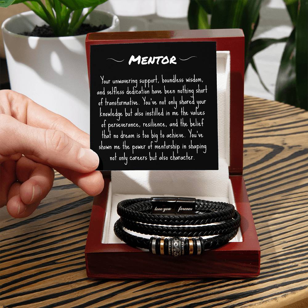 Mentor Bracelet Encouragement Gift Inspirational Motivational Jewelry, V5