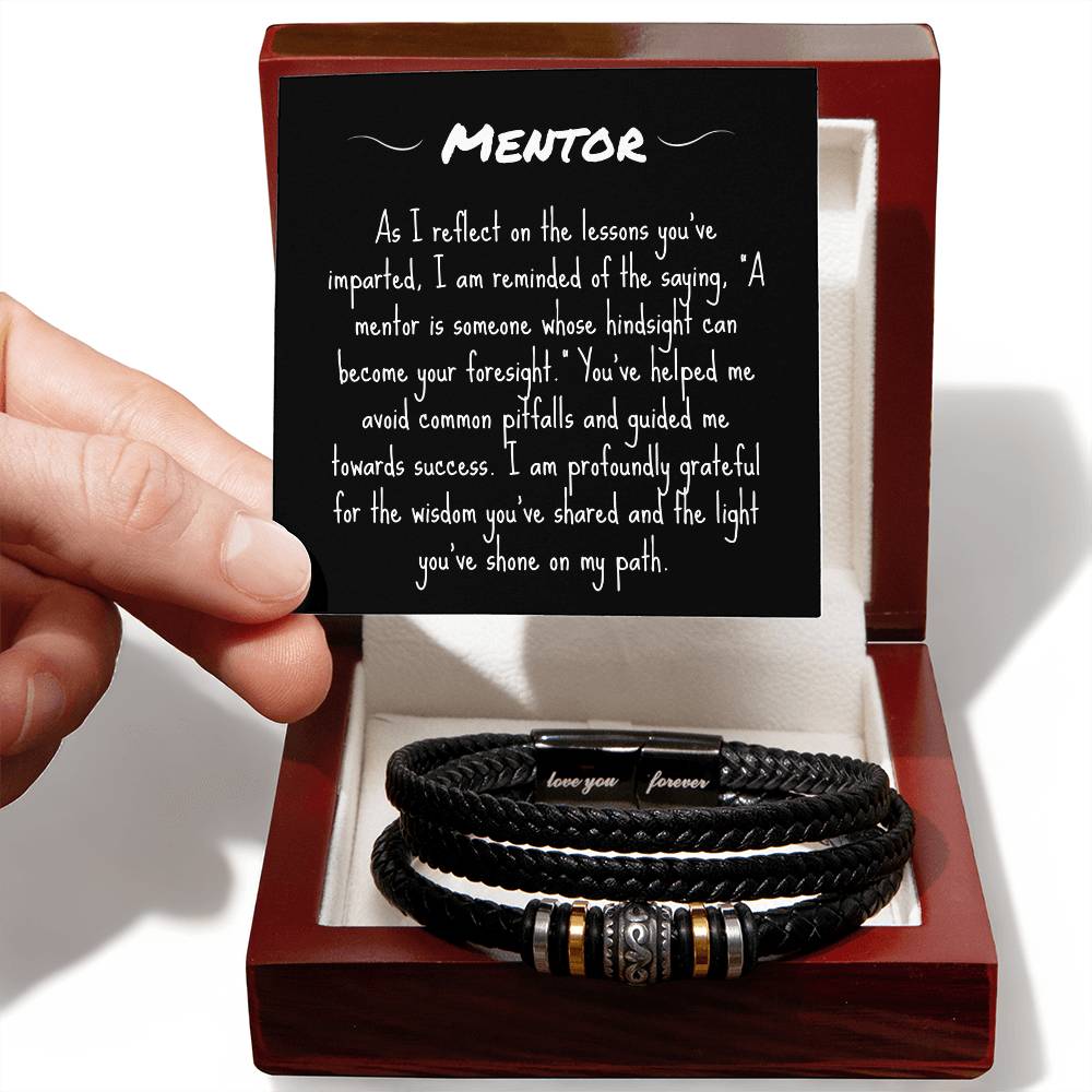 Mentor Bracelet Encouragement Gift Inspirational Motivational Jewelry, V3