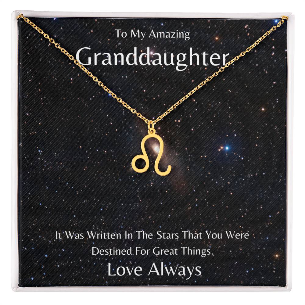Granddaughter Zodiac Necklace, Astrology Necklace, Constellation Necklace
