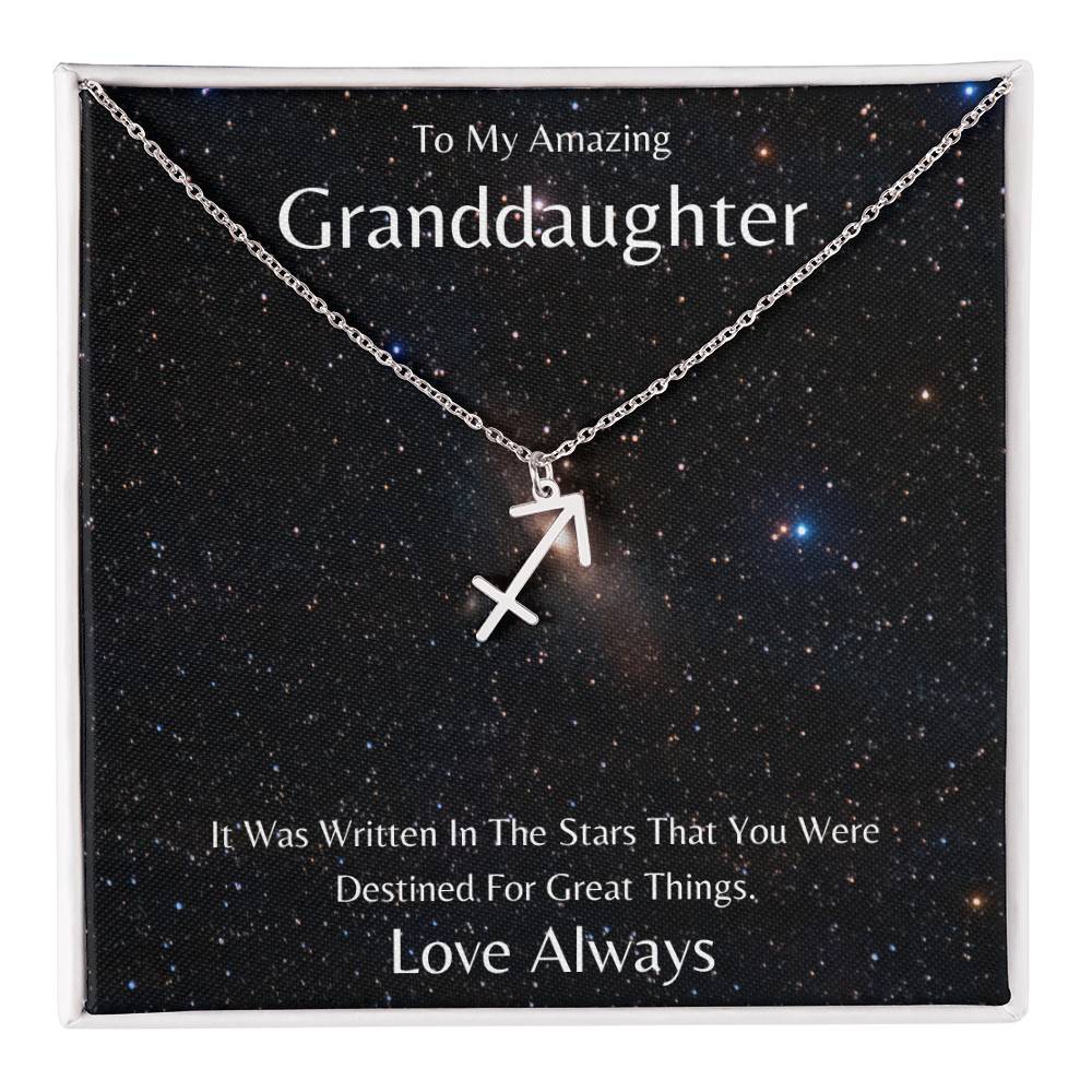 Granddaughter Zodiac Necklace, Astrology Necklace, Constellation Necklace