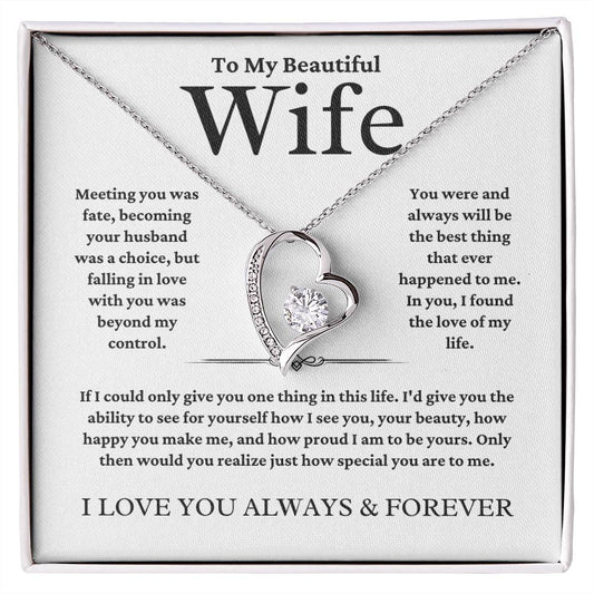 To My Wife | Meeting You | Forever Love Necklace | Summer Collection