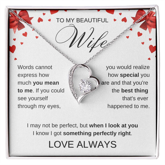 Beautiful Wife | Forever Love Necklace | Valentines Day