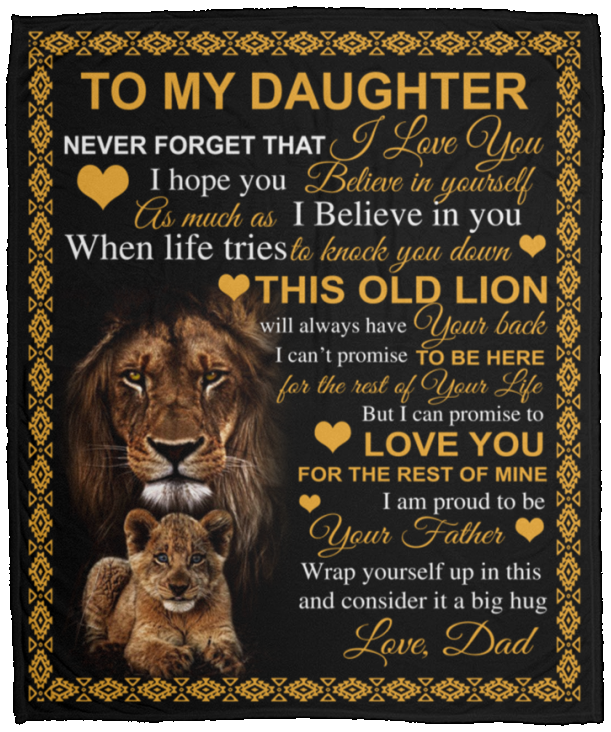 To My Daughter | Never Forget | Fleece Sherpa Blanket