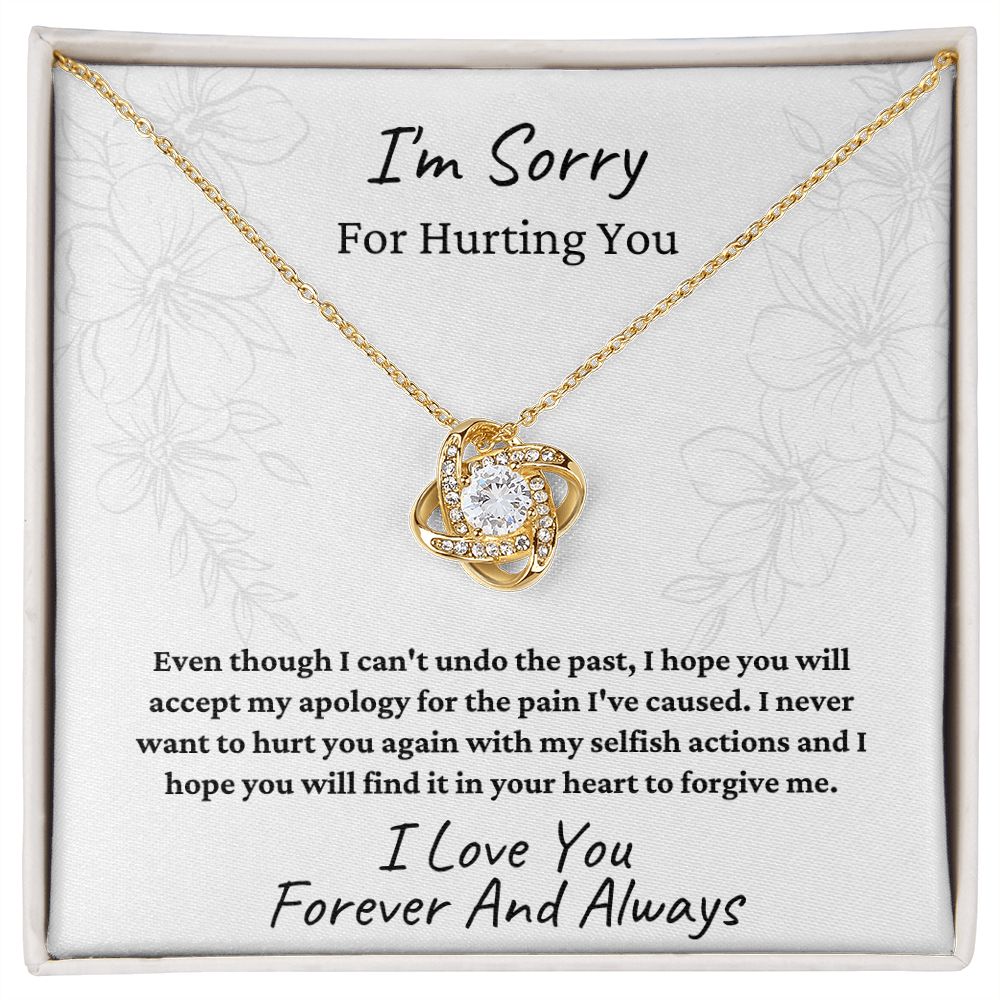 I'm Sorry | Love Knot Necklace | Apology Gift White
