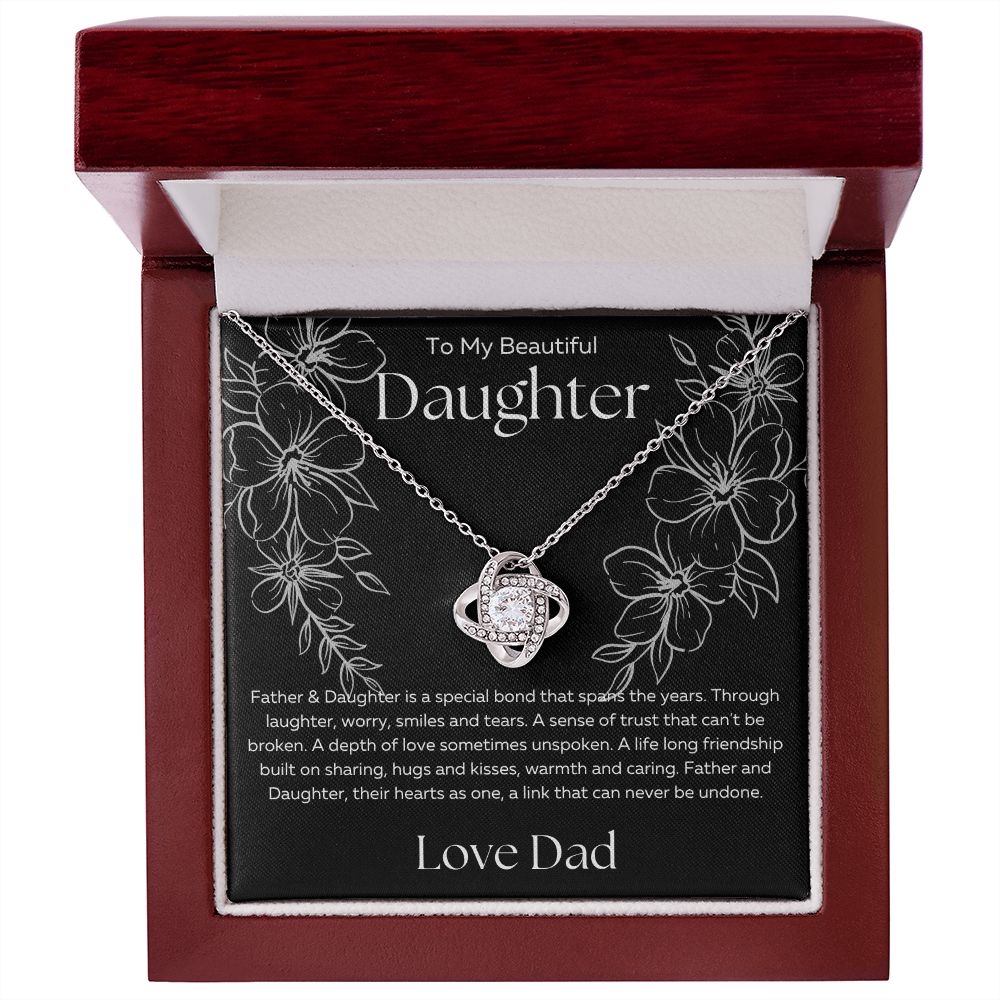 To My Daughter | Bond Love Dad | Love Knot Necklace