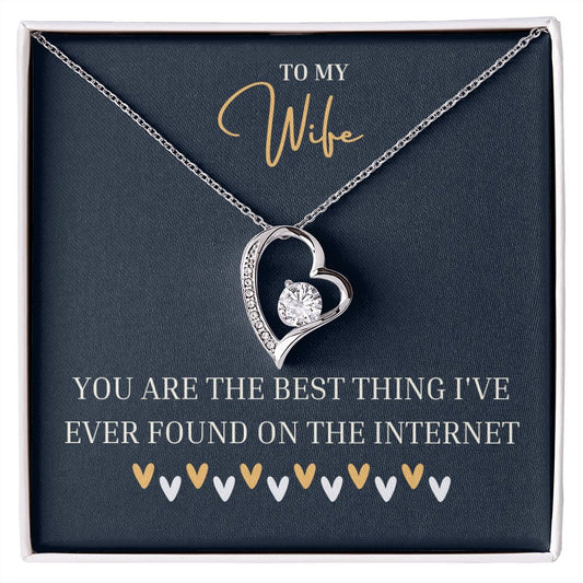 To My Wife | Black | Internet | Forever Love Necklace | Valentine Gift