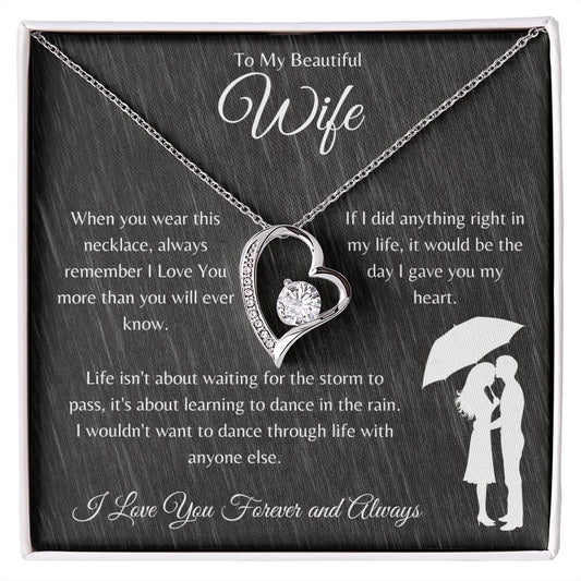 To My Wife | Dance In The Rain | Forever Love Necklace | Valentine Gift