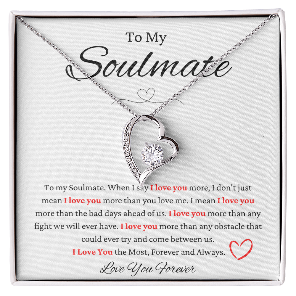To My Soulmate I Love You Forever Love Necklace