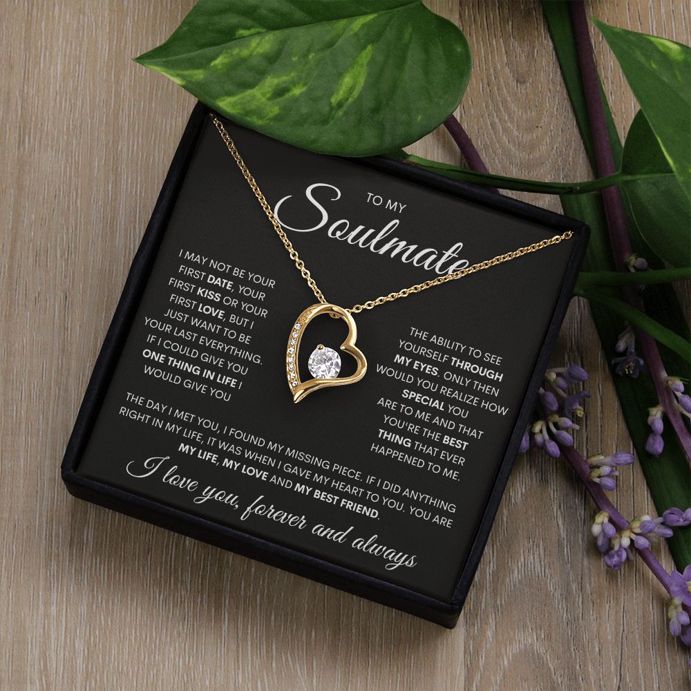 Soulmate | Last Everything | Black | Forever Love Necklace | Valentine Gift