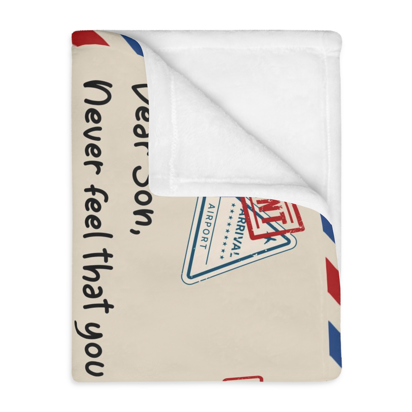 Dear Son From Mom  | Never Feel You Are Alone | Letter Blanket