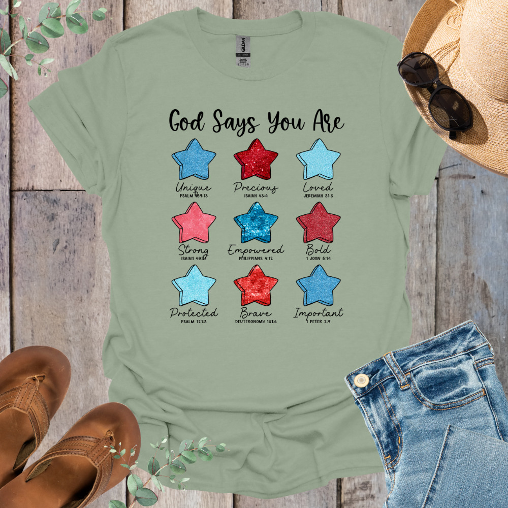 God Says Stars T-Shirt