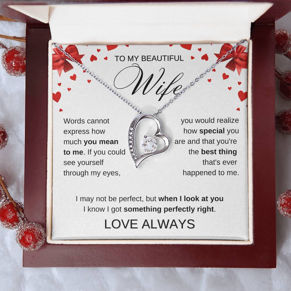 Beautiful Wife | Forever Love Necklace | Valentines Day