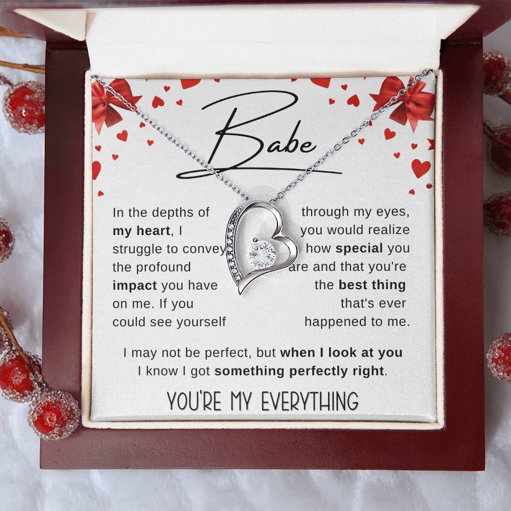 Babe | Perfectly Right | Forever Love Necklace | Gift