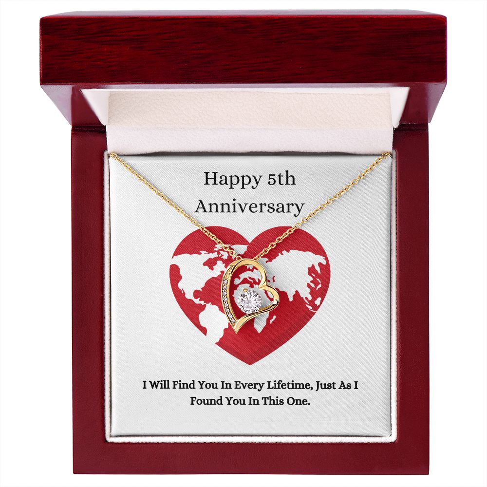 5th Anniversary Gift | Lifetime Forever Love Necklace | Wedding Gift | MNM02