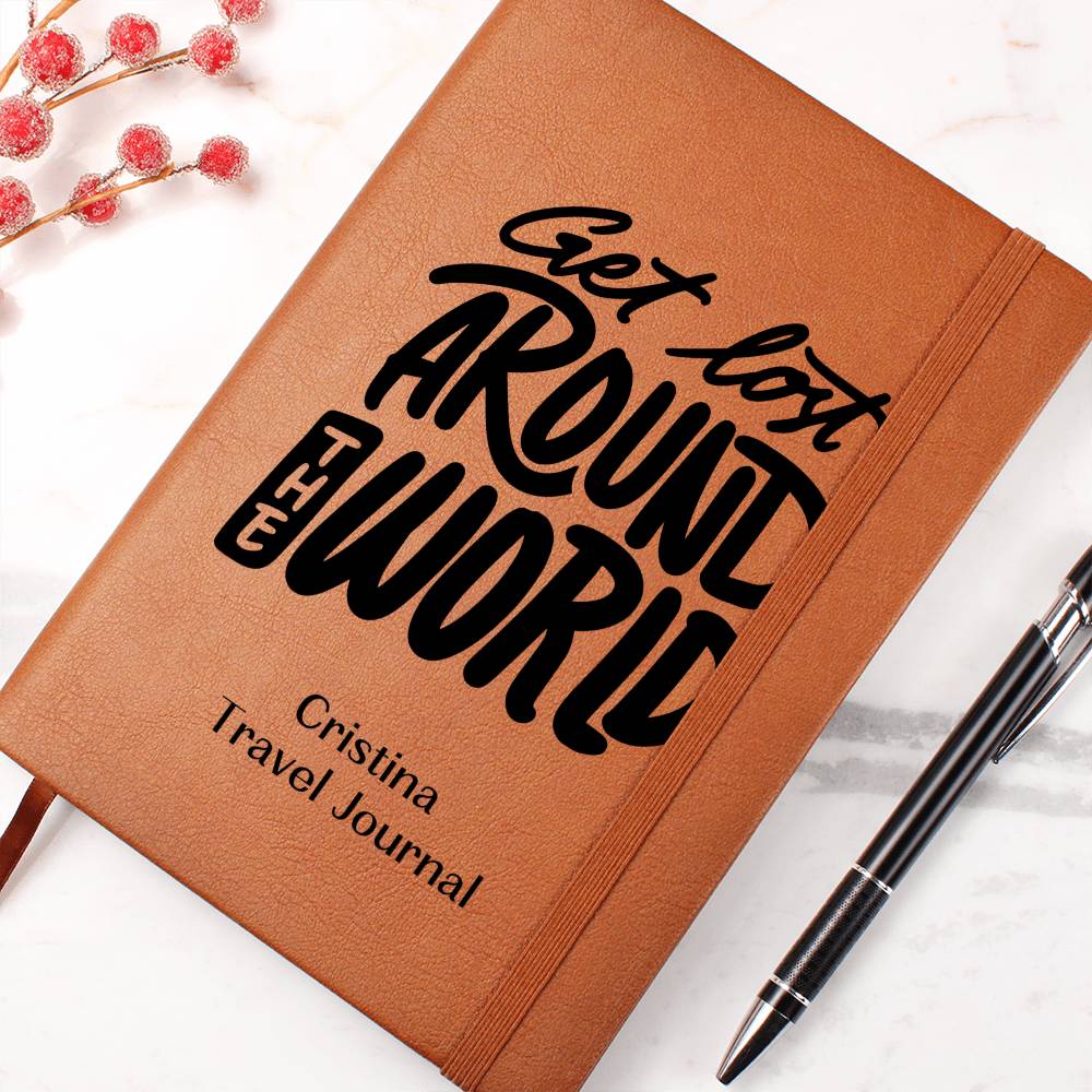 Around The World Travel Journal, Personalize Adventure Notebook, Traveling, Vacation, Journey