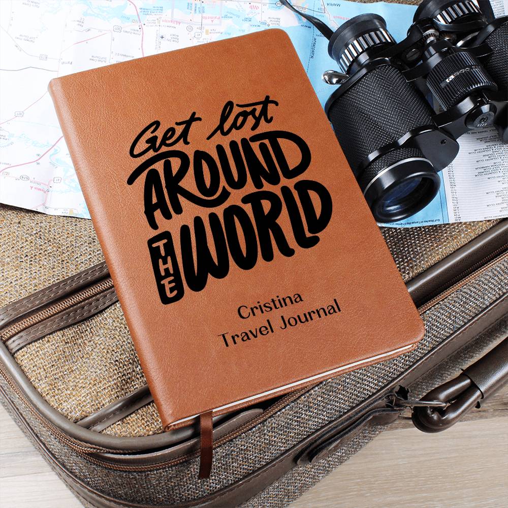 Around The World Travel Journal, Personalize Adventure Notebook, Traveling, Vacation, Journey