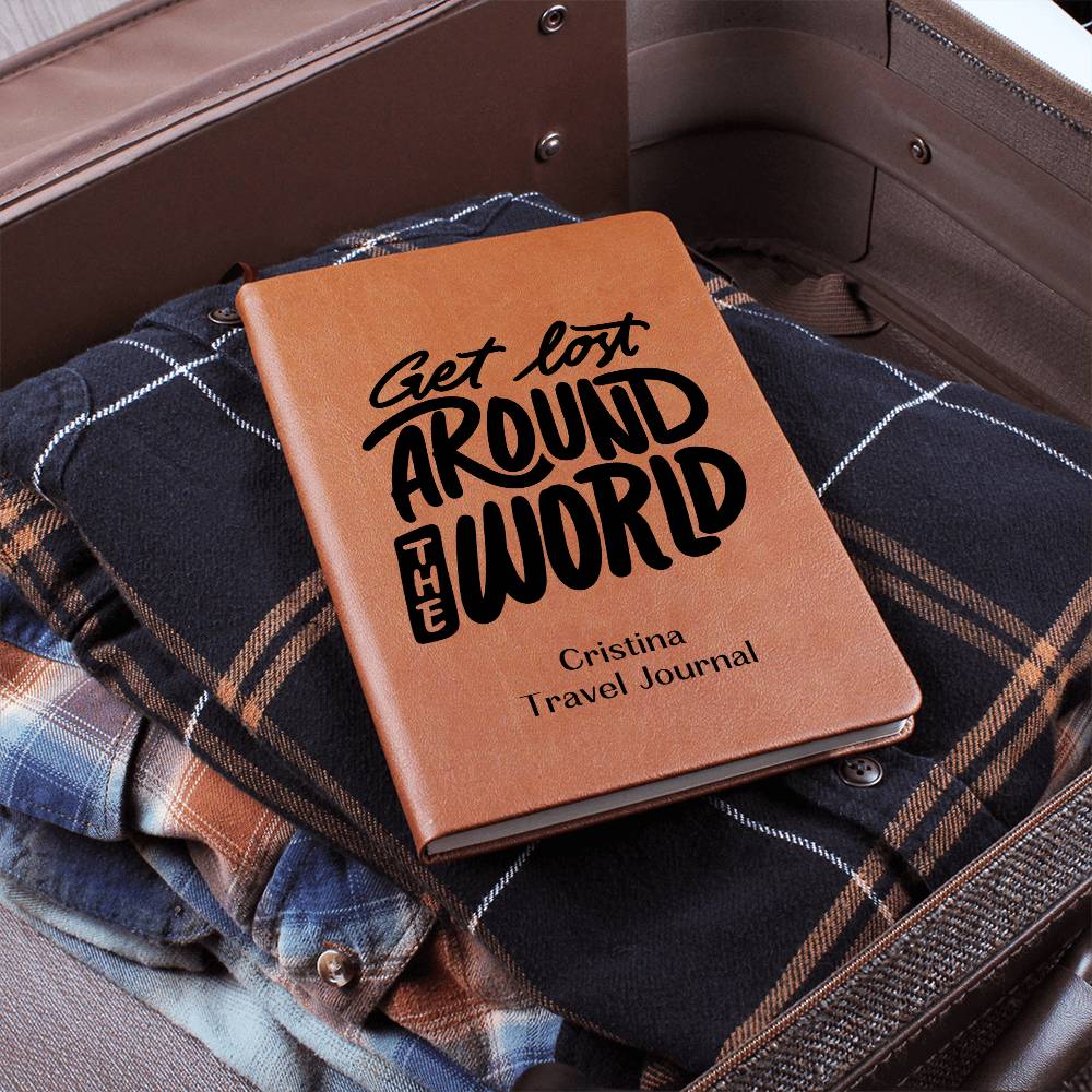 Around The World Travel Journal, Personalize Adventure Notebook, Traveling, Vacation, Journey