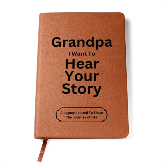 Grandpa Legacy Journal, Family Story Book, Notebook, Family History Gift