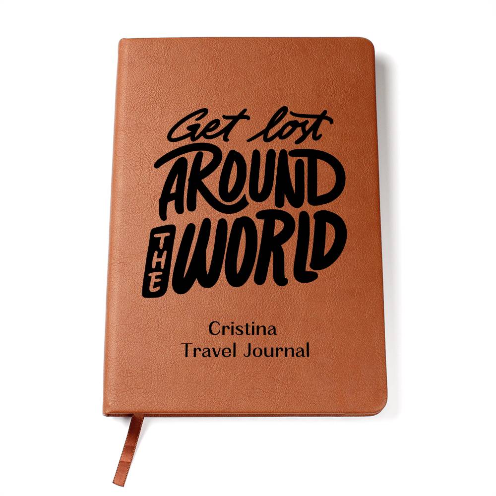 Around The World Travel Journal, Personalize Adventure Notebook, Traveling, Vacation, Journey