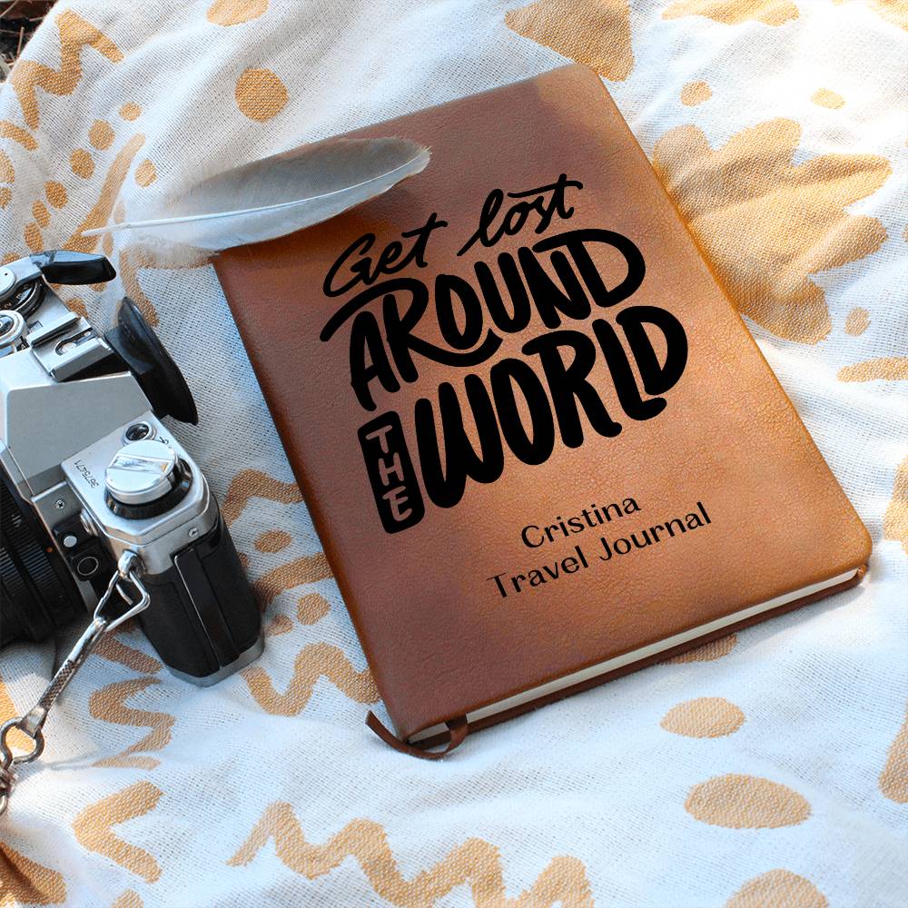 Around The World Travel Journal, Personalize Adventure Notebook, Traveling, Vacation, Journey