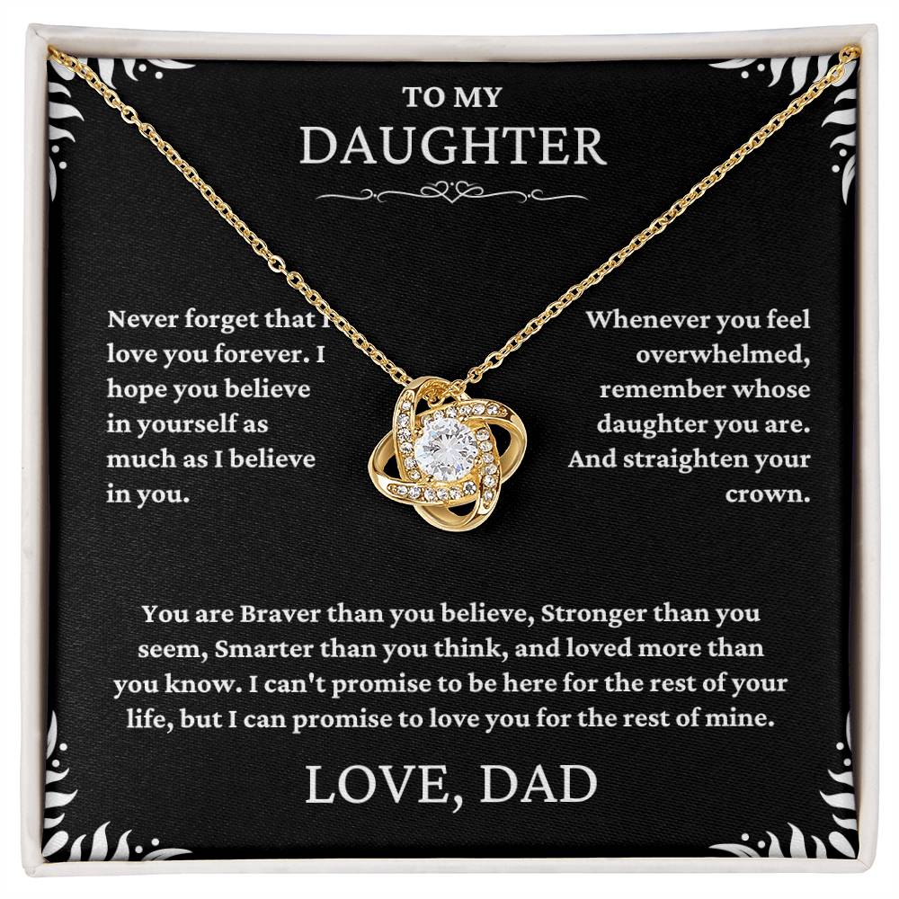 To My Daughter | Never Forget | Love Knot Necklace | Summer Collection