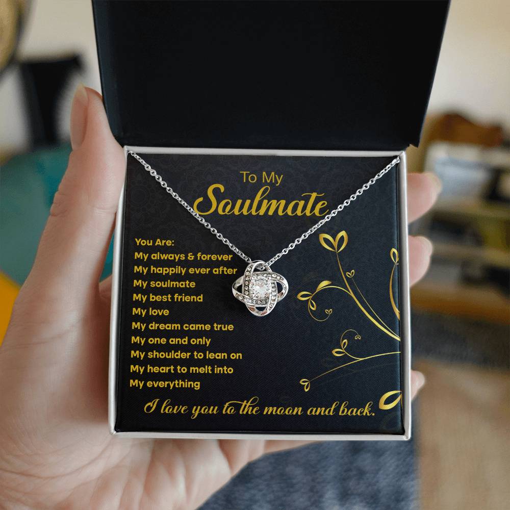To My Soulmate | One and Only | Love Knot Necklace