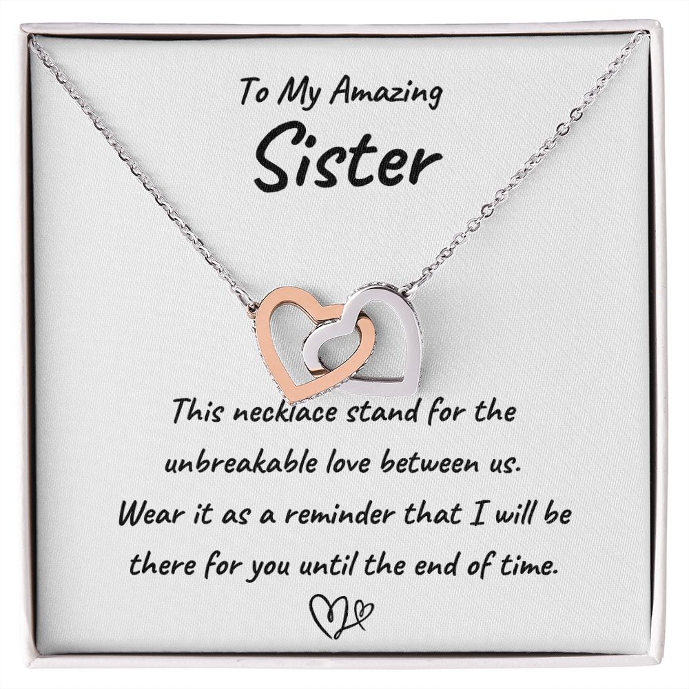 Amazing Sister | Unbreakable Love | Interlocking Hearts Gift | MNM23