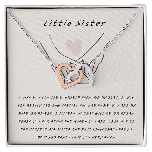 Little Sister | See Yourself | Heart Necklace | Big Sis Little Sis Gift | MNM21