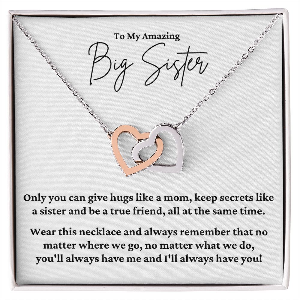 Big Sister | Hugs Secrets Friend | Interlocking Hearts Gift | MNM27