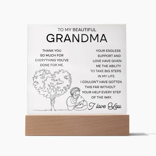 Grandma Endless Support | Acrylic Plaque Keepsake