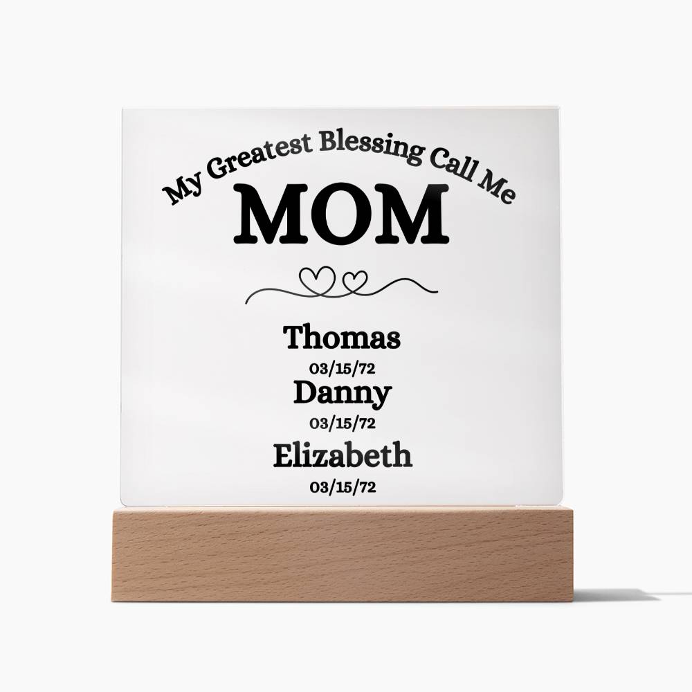 Greatest Mom Ever Acrylic Plaque