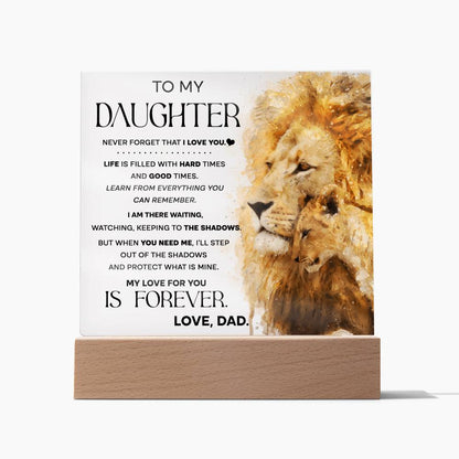 Daughter Dad Shadows | Acrylic Plaque Keepsake