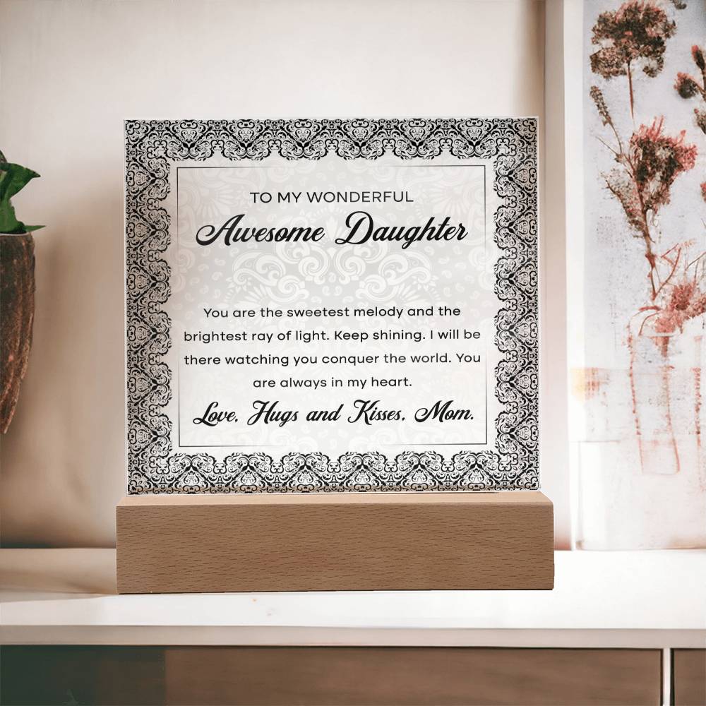 Wonderful Awesome Daughter | Acrylic Plaque