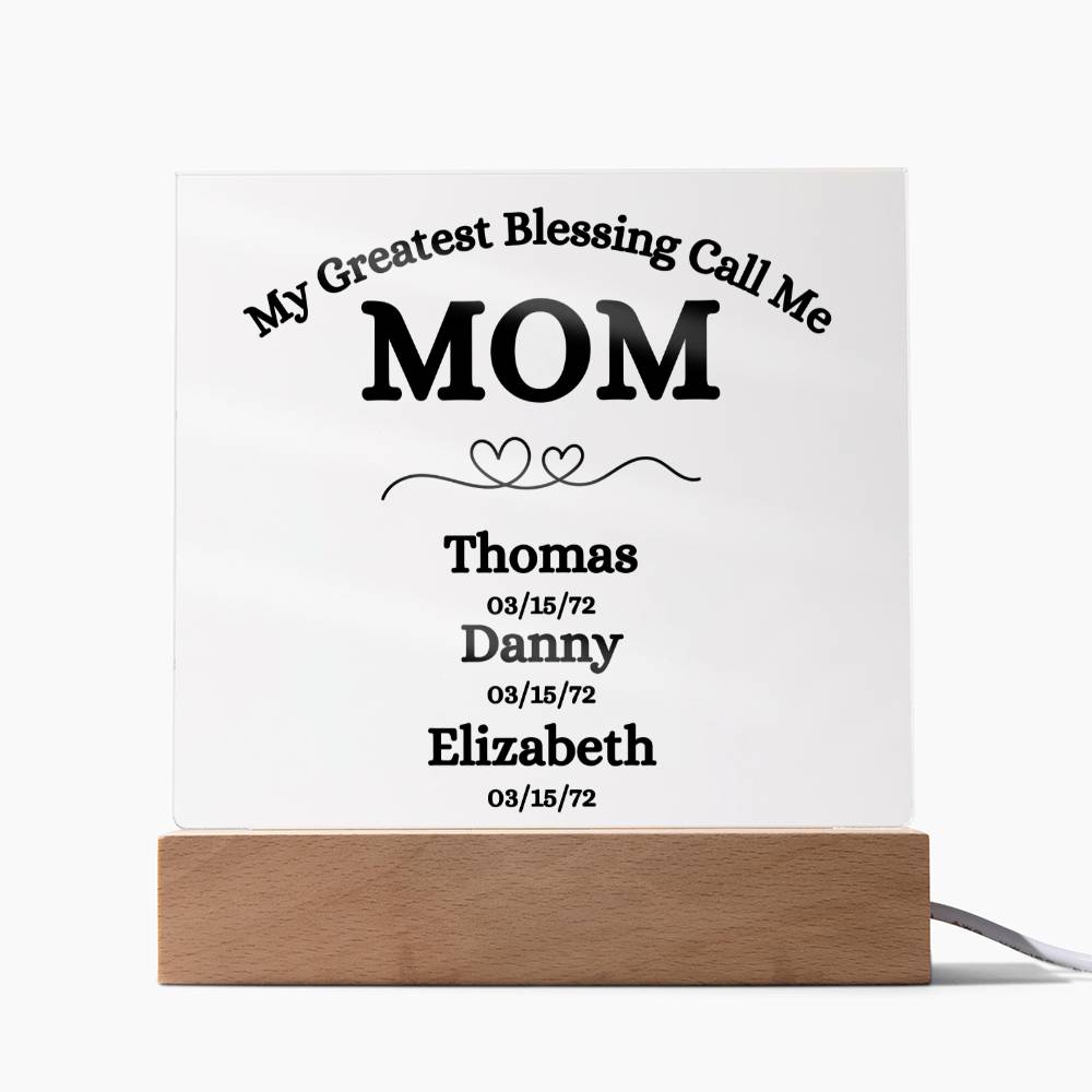 Greatest Mom Ever Acrylic Plaque