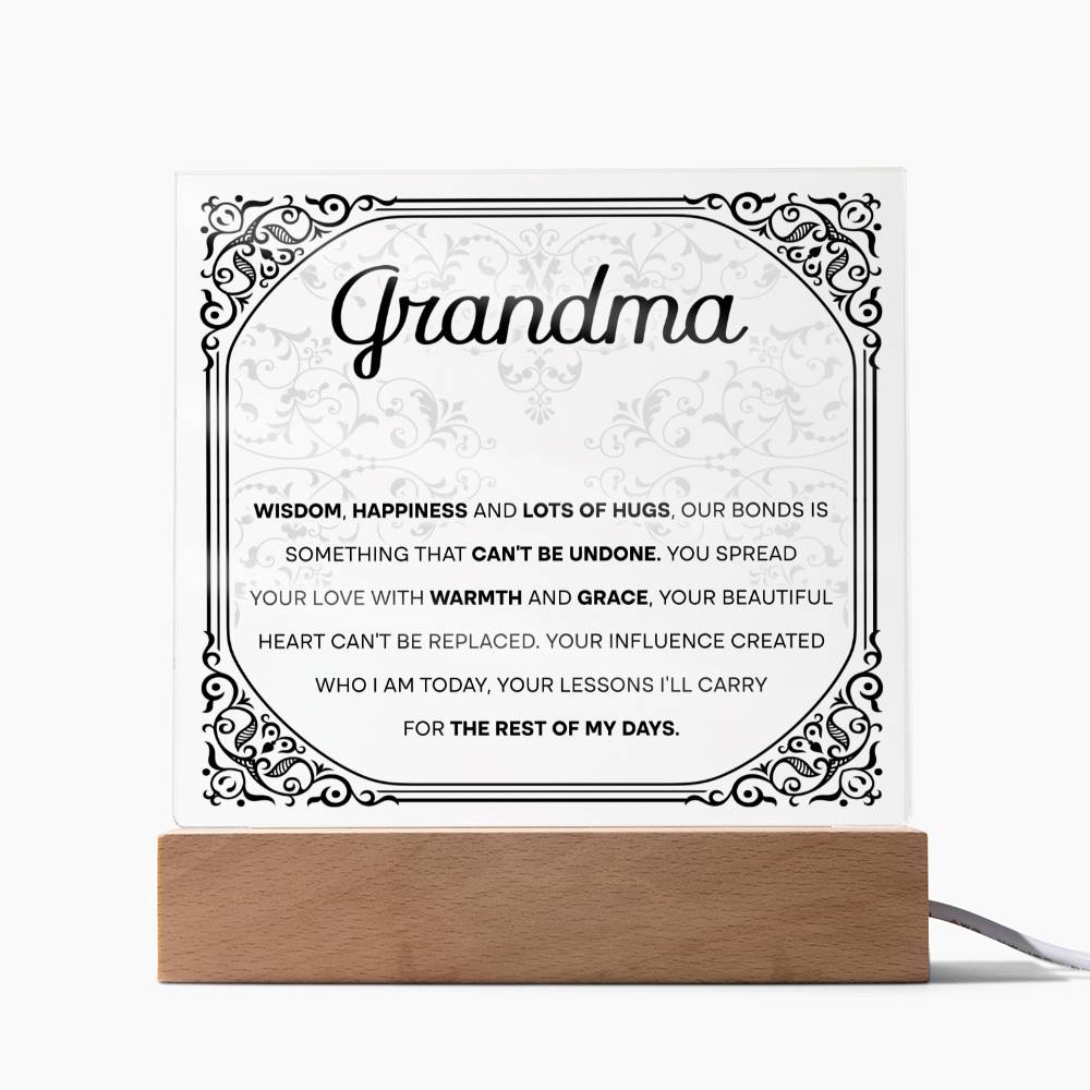 Grandma Wisdom Wisdom Happiness | Acrylic Plaque Keepsake