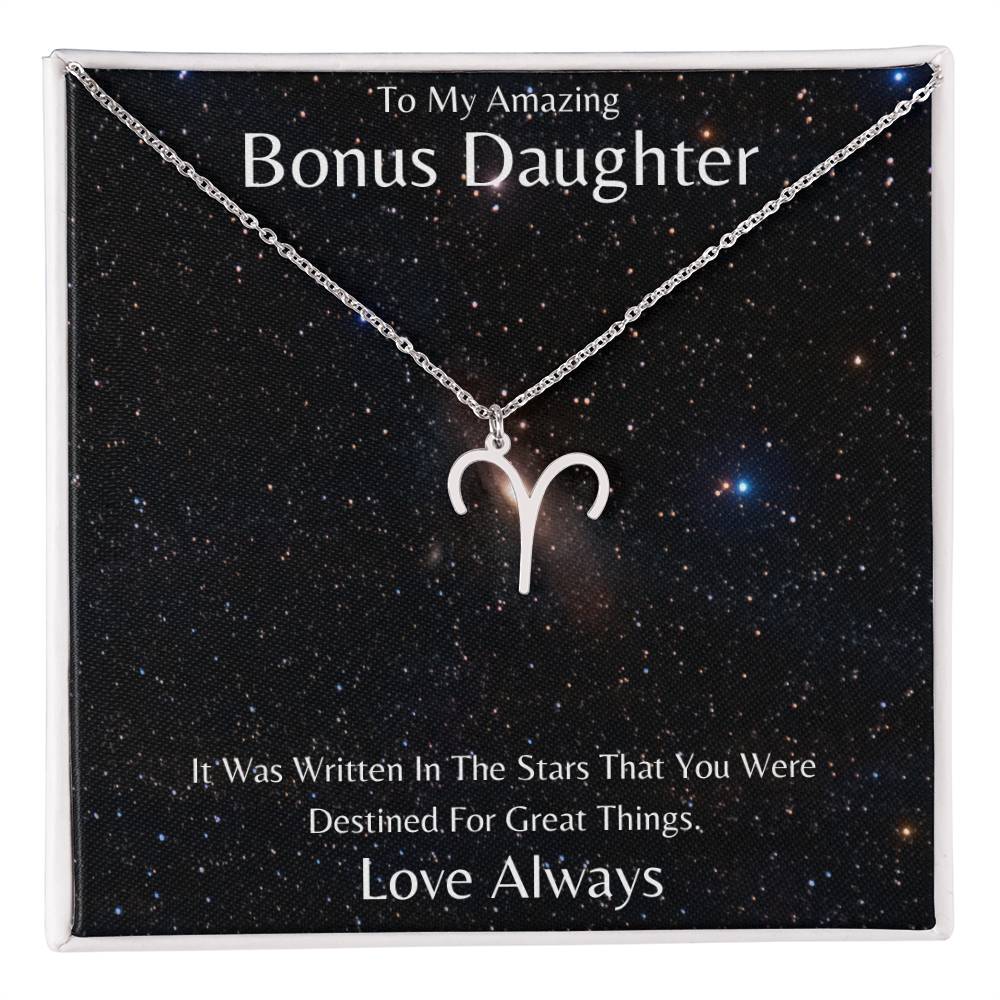 Bonus Daughter Zodiac Necklace, Astrology Necklace, Constellation Necklace