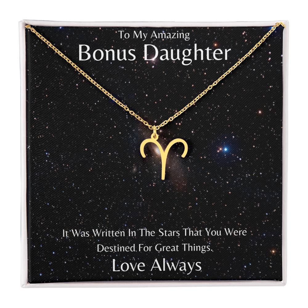 Bonus Daughter Zodiac Necklace, Astrology Necklace, Constellation Necklace