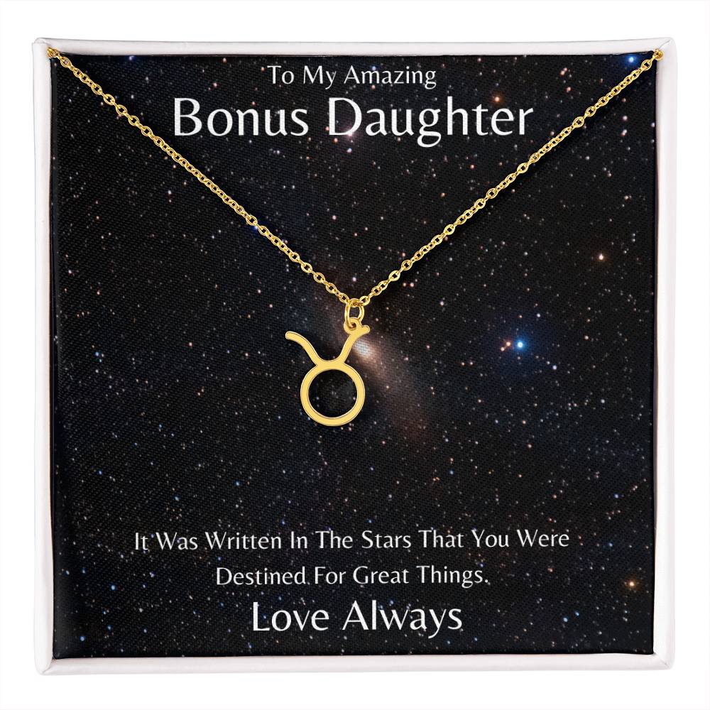 Bonus Daughter Zodiac Necklace, Astrology Necklace, Constellation Necklace