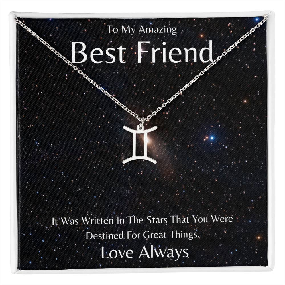 Best Friend Zodiac Necklace, Astrology Necklace, Constellation Necklace