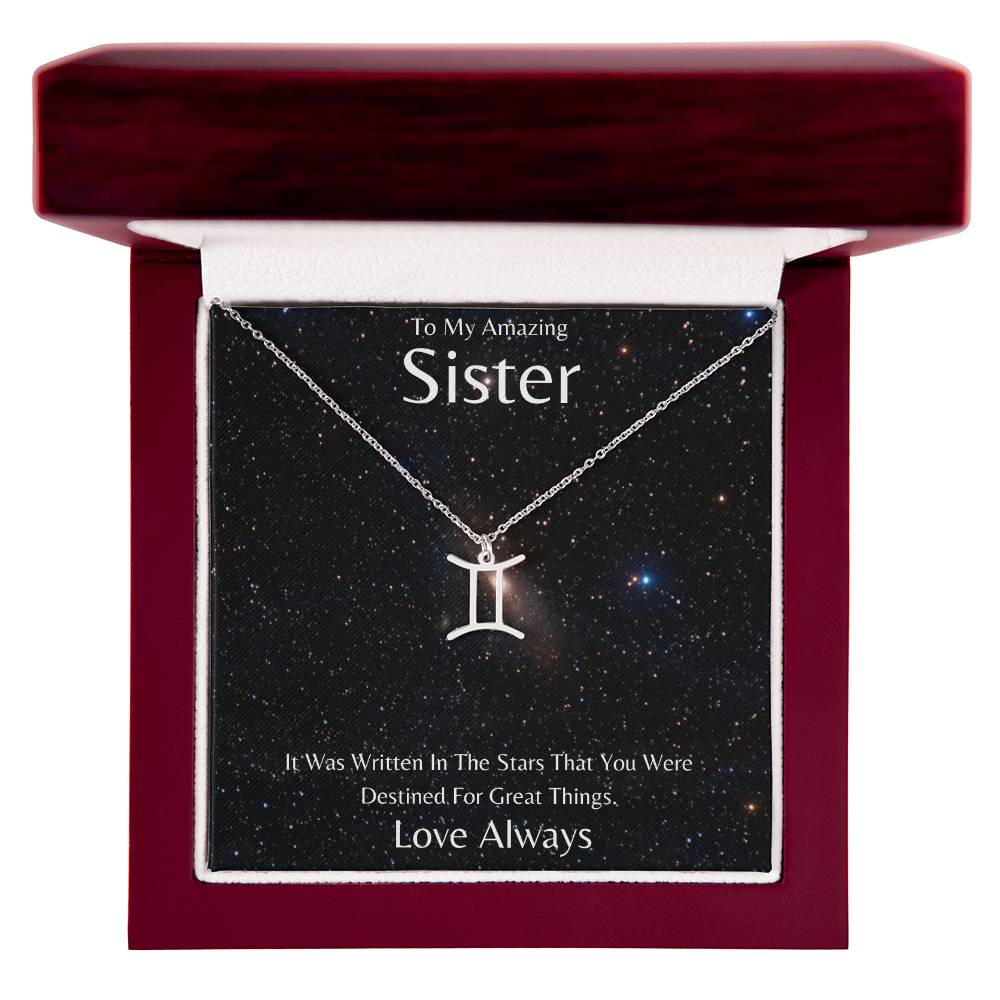 Sister Zodiac Necklace, Astrology Necklace, Constellation Necklace