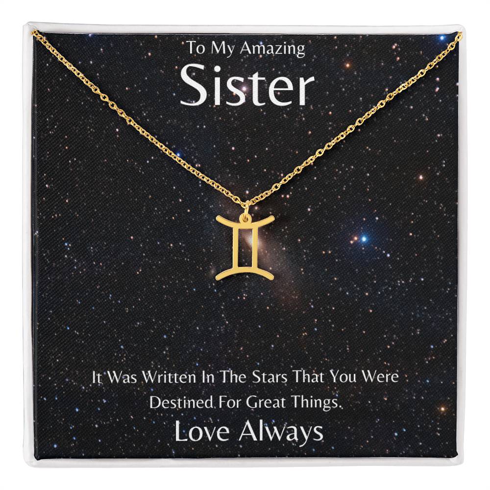 Sister Zodiac Necklace, Astrology Necklace, Constellation Necklace