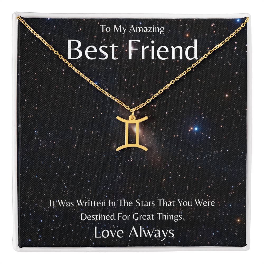 Best Friend Zodiac Necklace, Astrology Necklace, Constellation Necklace