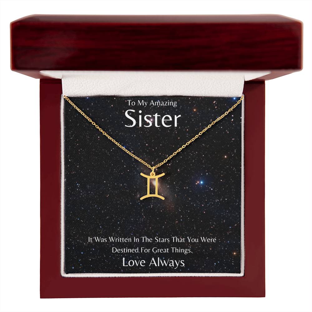 Sister Zodiac Necklace, Astrology Necklace, Constellation Necklace