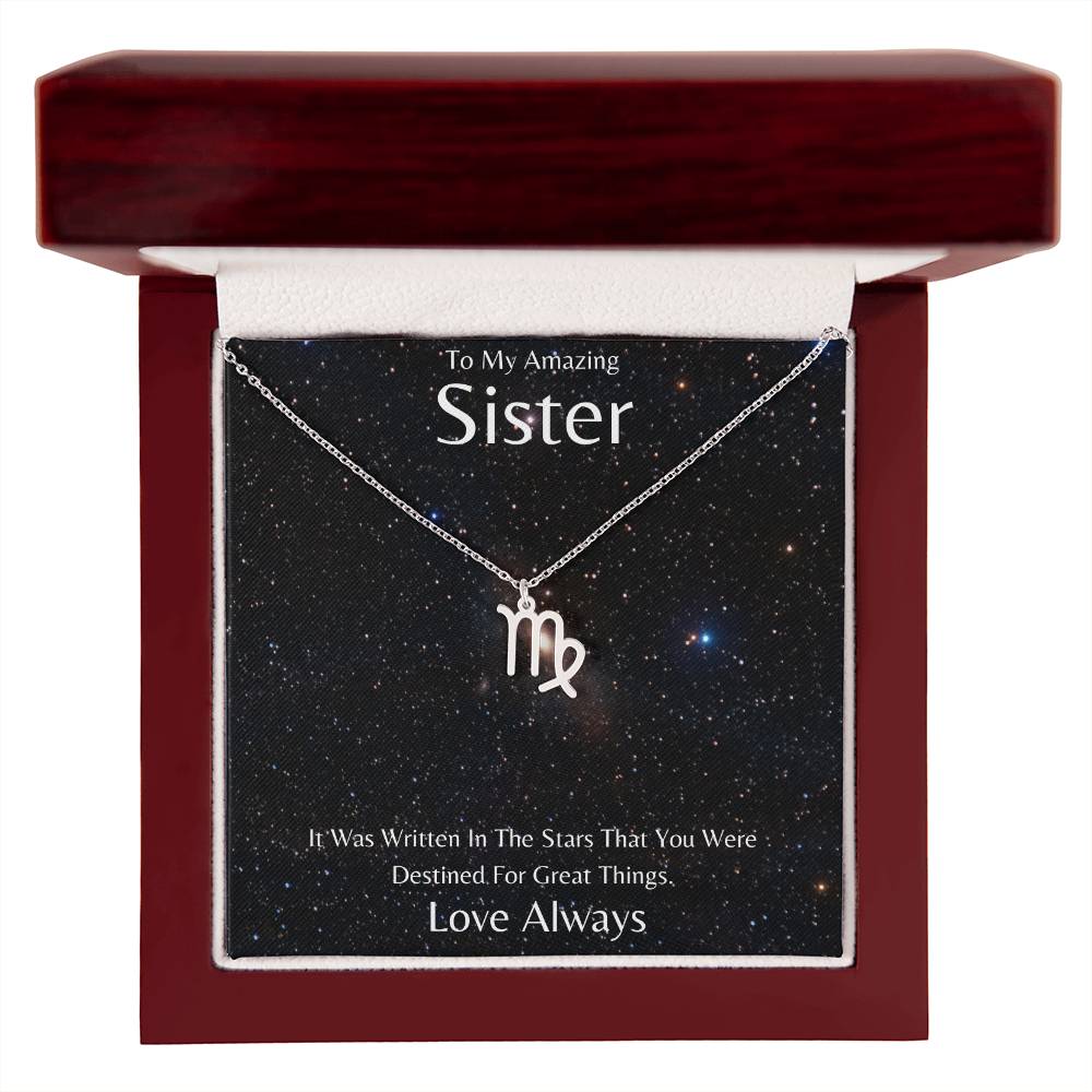 Sister Zodiac Necklace, Astrology Necklace, Constellation Necklace