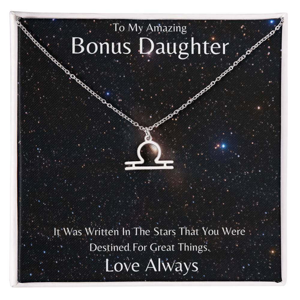 Bonus Daughter Zodiac Necklace, Astrology Necklace, Constellation Necklace